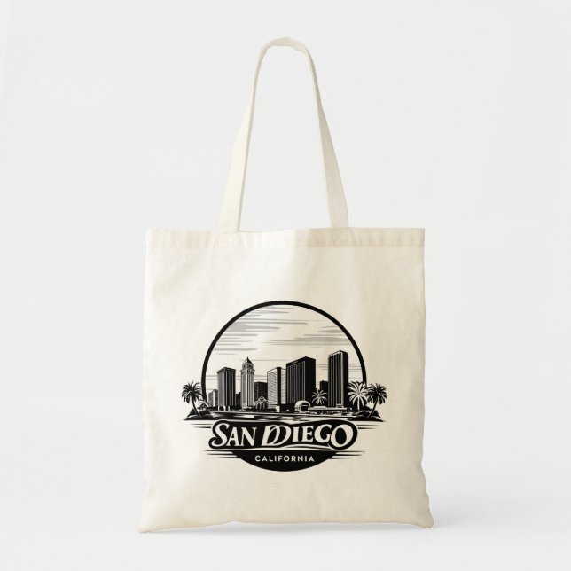 San Diego California Skyline Tragetasche (Vorne)