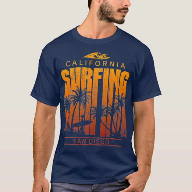 San Diego California Surf Fans Premium T-Shirt (Vorderseite)