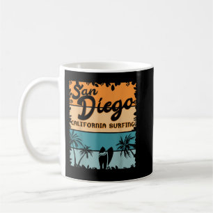 San Diego California Surfing - Retro Vintag Surfe Kaffeetasse