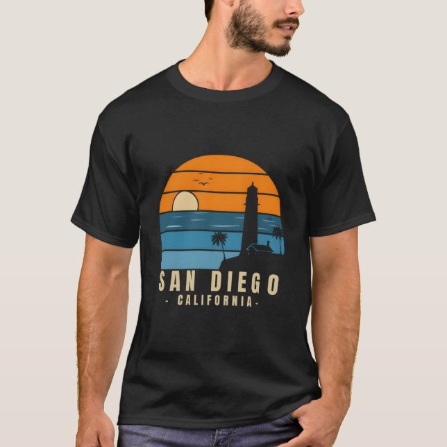 San Diego California Throwback T-Shirt (Vorderseite)