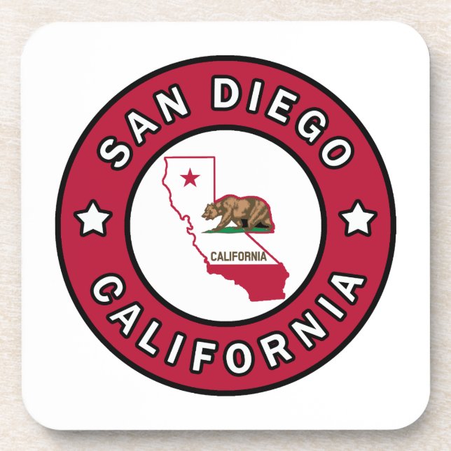 San Diego California Untersetzer (Vorderseite)