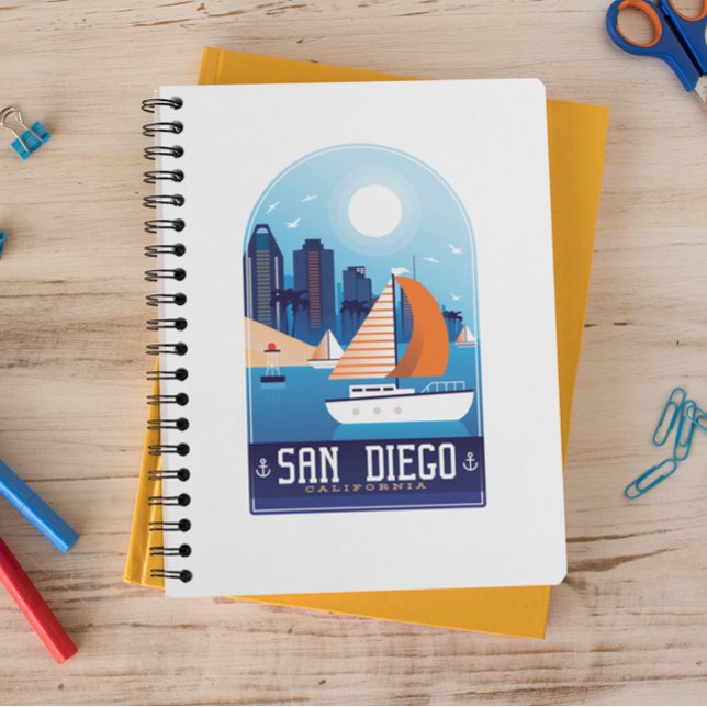 San Diego California Vintage Reisebericht Notizblock (San Diego Vintage Travel notebook)