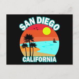 San Diego California Weihnachtsmann Postkarte