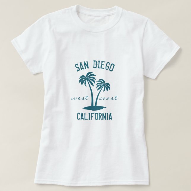 San Diego California West Coast T - Shirt (Design vorne)