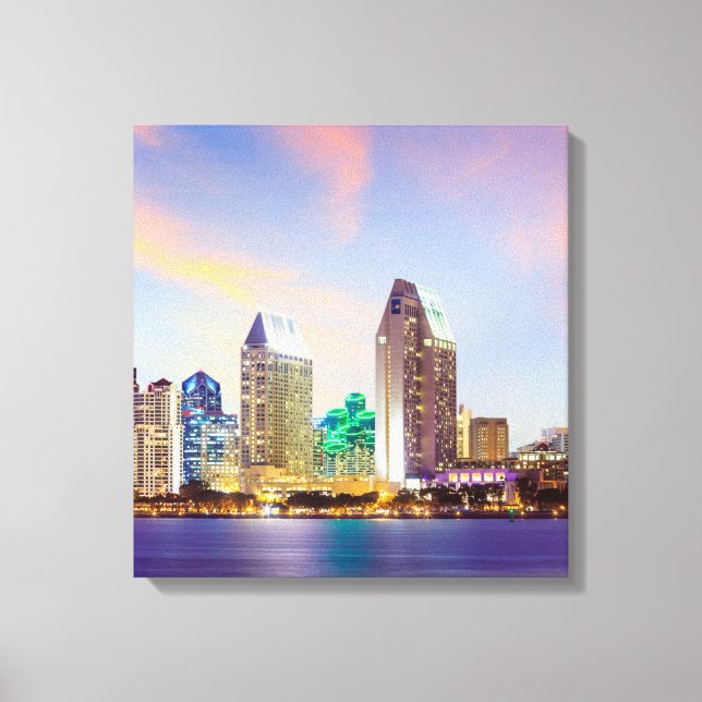 San Diego California Wrapped Canvas 16,80 X 17,50" Leinwanddruck (Vorderseite)