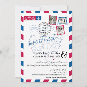 San Diego Cancun Airmail Save the Date