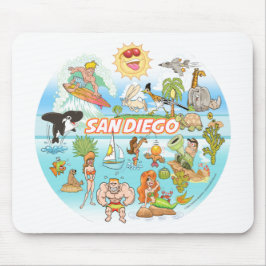 San Diego Cartoon Mousepad