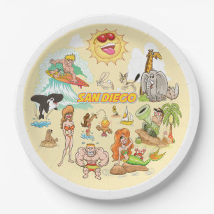 San Diego Cartoon Pappteller