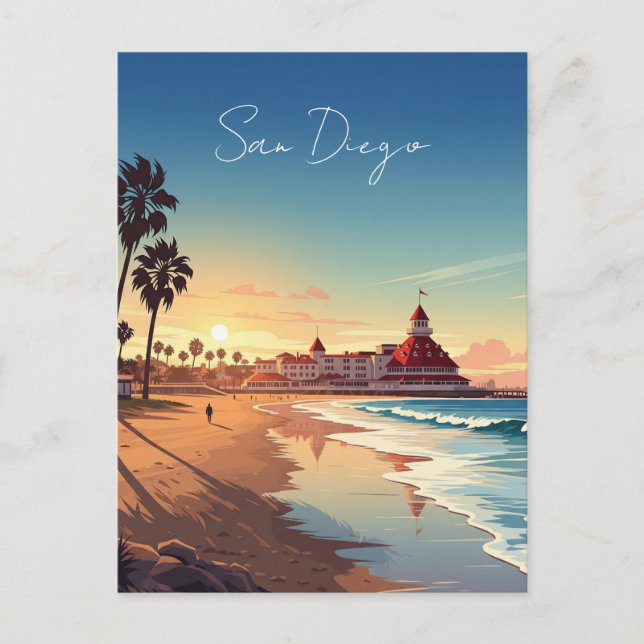 San Diego Coronado Postkarte (Vorderseite)