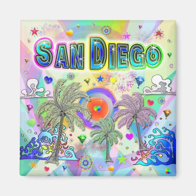 San Diego Deep Dream Magnet (Vorne)