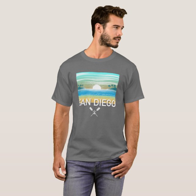 San Diego Design - Dark T - Shirt (Vorne ganz)