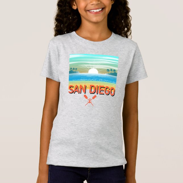 San Diego Design - Girls' Fine Jersey T - Shirt (Vorderseite)