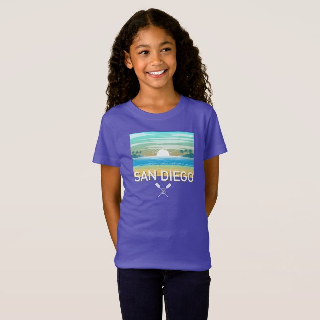 San Diego Design - Girls' Fine Jersey T - Shirt (Vorne ganz)