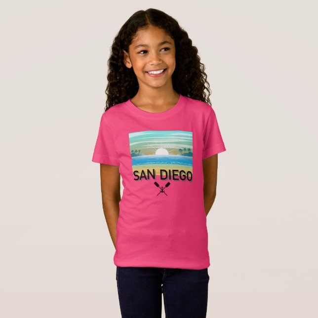 San Diego Design - Girls' Fine Jersey T - Shirt (Vorne ganz)