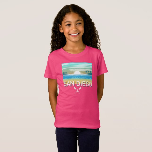 San Diego Design - Girls' Fine Jersey T - Shirt (Vorne ganz)