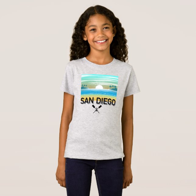 San Diego Design - Girls' Fine Jersey T - Shirt (Vorne ganz)