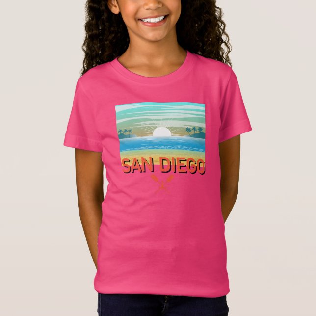 San Diego Design - Girls' Fine Jersey T - Shirt (Vorderseite)