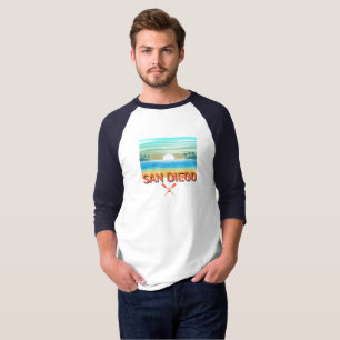 San Diego Design - Herren Basic 3/4 Sleeve Raglan  T-Shirt