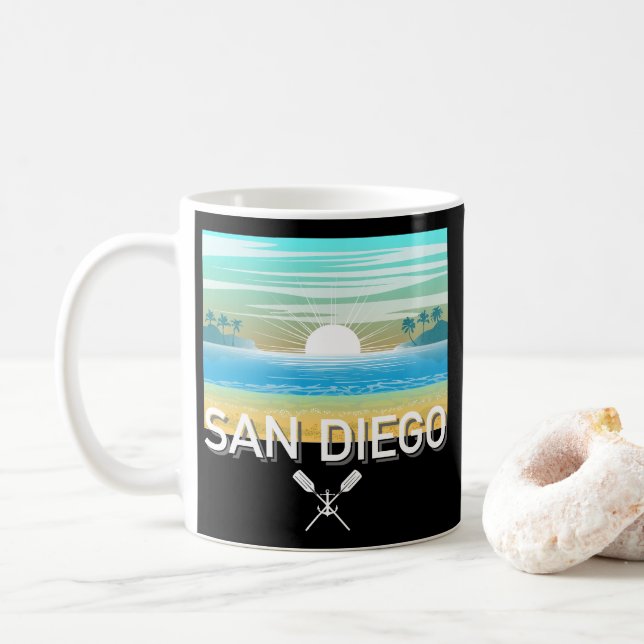 San Diego Design - Klassische Tasse (Mit Donut)