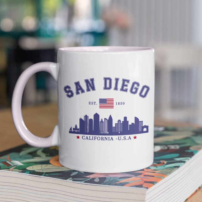 San Diego Downtown Skyline Cali Dreaming Kaffeetasse (Von Creator hochgeladen)