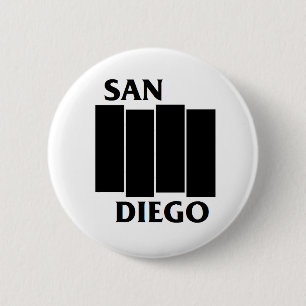 San Diego/Flagge-Parodie-Punkknopf Button