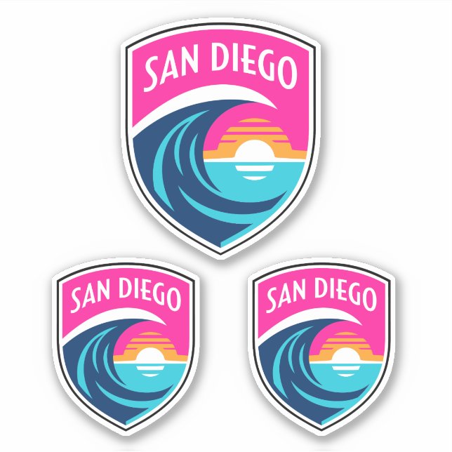 SAN DIEGO - FUSSBALL CLUB NWSL TEAM STICKERS AUFKLEBER (Vorderseite)