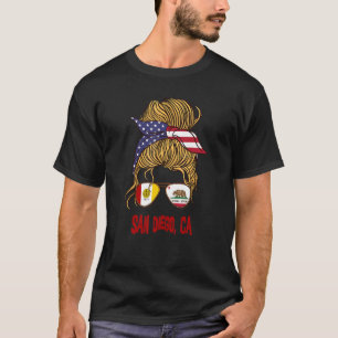 San Diego Giro San Diego Flag Rodelbahn mit Aussic T-Shirt