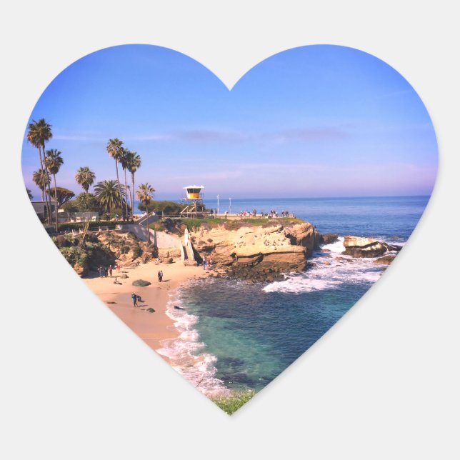 San Diego Herz-Aufkleber (Vorderseite)