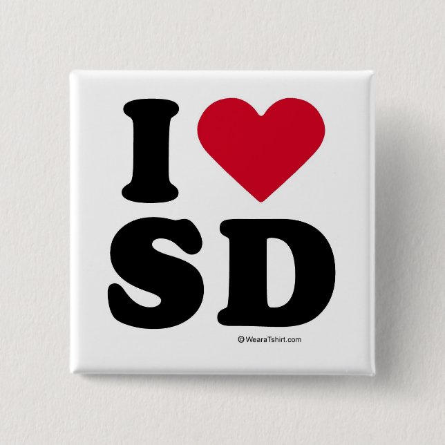 SAN DIEGO - "ICH LIEBE SD" "ICH LIEBE SAN DIEGO " BUTTON (Vorderseite)
