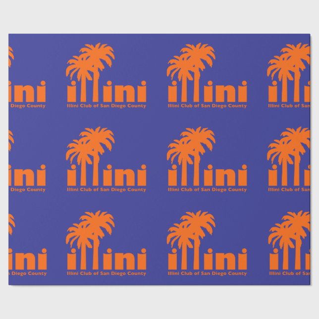 San Diego Illini Wrapping Paper Geschenkpapier (Saum)