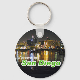 San Diego in der Nacht Schlüsselanhänger