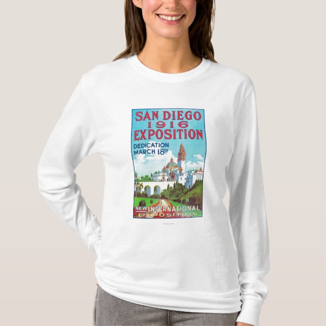 San Diego internationales Ausstellungs-Plakat T-Shirt (Vorderseite)