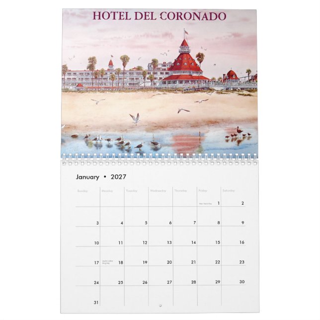 SAN DIEGO KALENDER 2012 (Jan 2027)