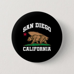 San Diego Kalifornien Bär Surfen Surfer Button