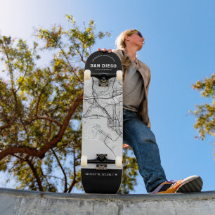 San Diego, Kalifornien City Map Skateboard