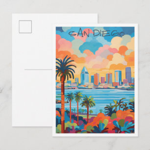 San Diego Kalifornien Kunst Reise Postkarte