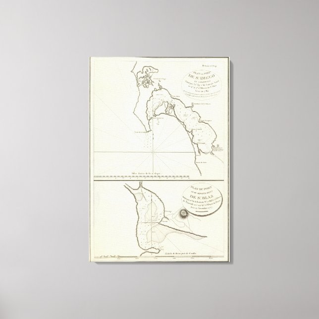 San Diego, Kalifornien Leinwanddruck (Vorderseite)