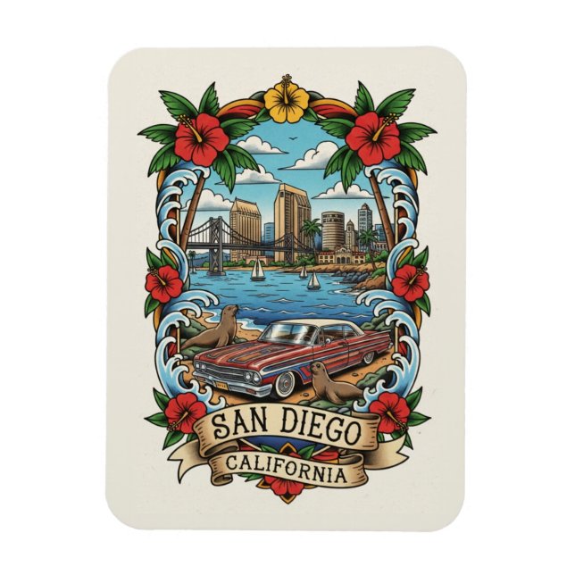 San Diego Kalifornien Magnet (Vertikal)