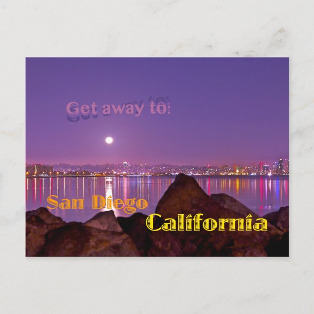 San Diego, Kalifornien Postkarte (Vorderseite)