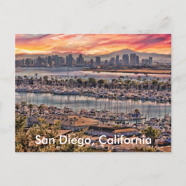 San Diego, Kalifornien Postkarte (Vorderseite)