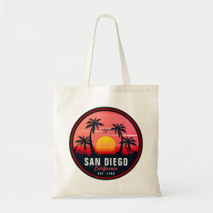 San Diego Kalifornien Retro-Sonnenuntergang-Souven Tragetasche