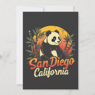 San Diego Kalifornien Retro-Sonnenuntergang Vintag Feiertagskarte