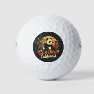 San Diego Kalifornien Retro-Sonnenuntergang Vintag Golfball