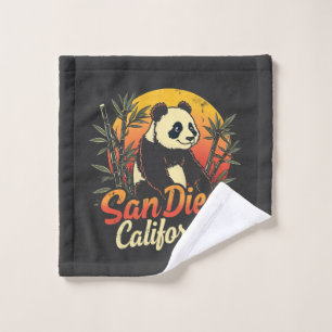 San Diego Kalifornien Retro-Sonnenuntergang Vintag Waschlappen