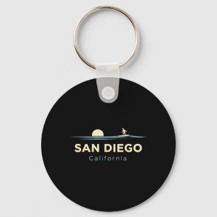 San Diego Kalifornien Retro Surfboards Surfen Somm Schlüsselanhänger