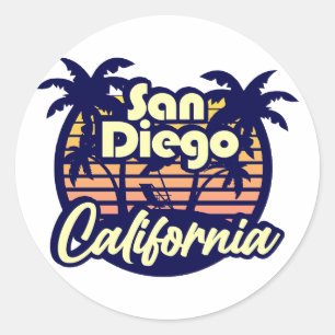 San Diego Kalifornien Runder Aufkleber