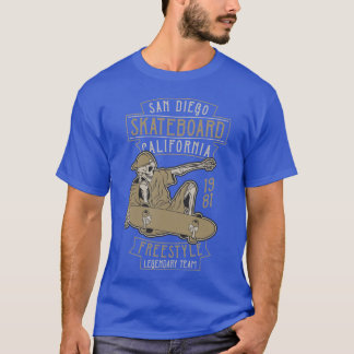 SAN DIEGO KALIFORNIEN SCHÄDEL SKATEBOARD TEAM RETR T-Shirt