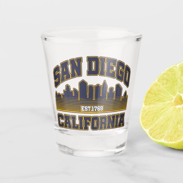 San Diego, Kalifornien Schnapsglas (Vorderseite)