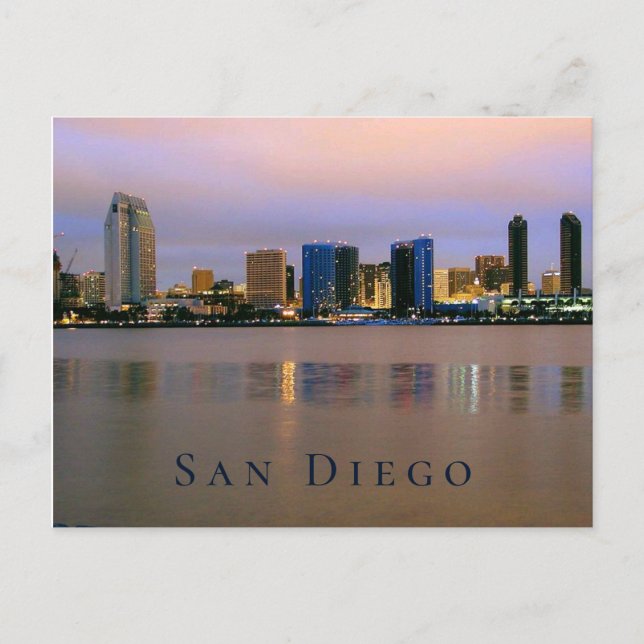 San Diego, Kalifornien Skyline Postkarte (Vorderseite)