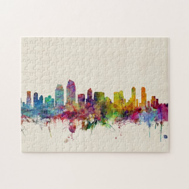 San Diego Kalifornien Skyline Puzzle (Horizontal)